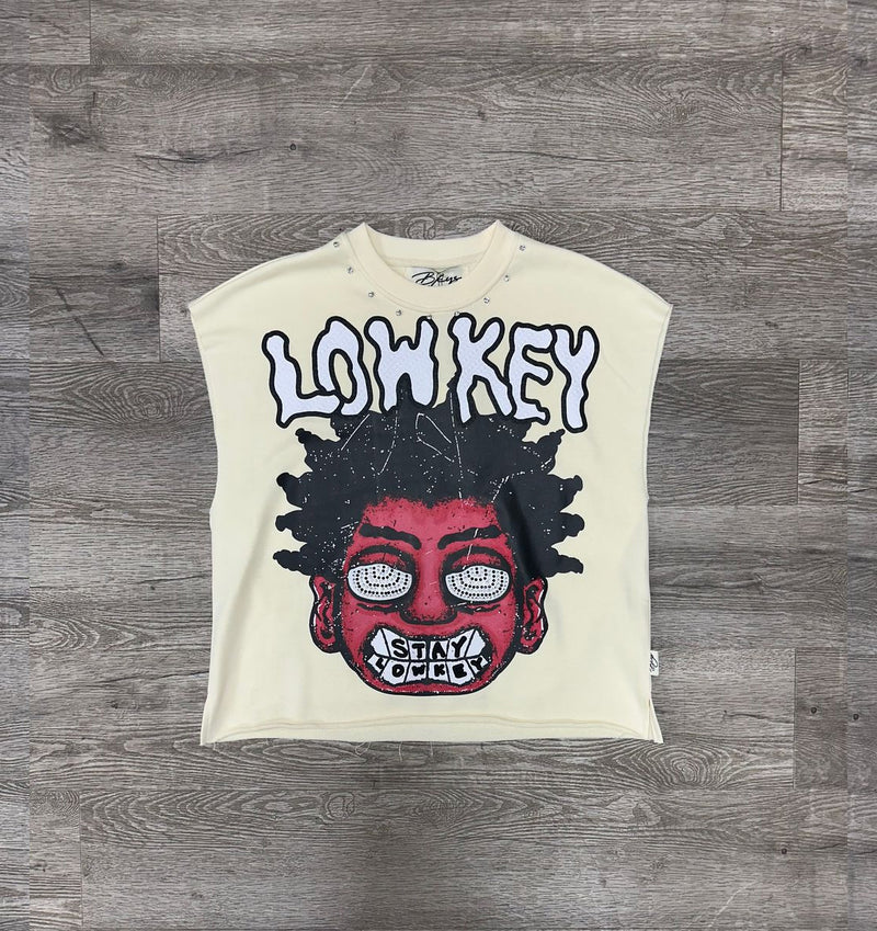 "LOW KEY" F-TERRY MUSCLE TEE (MT1281)