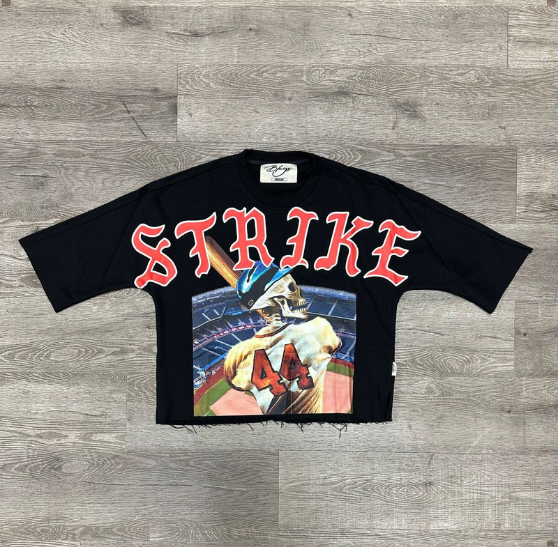 "STRIKE" F-TERRY CROPPED T-SHIRT (T1243)