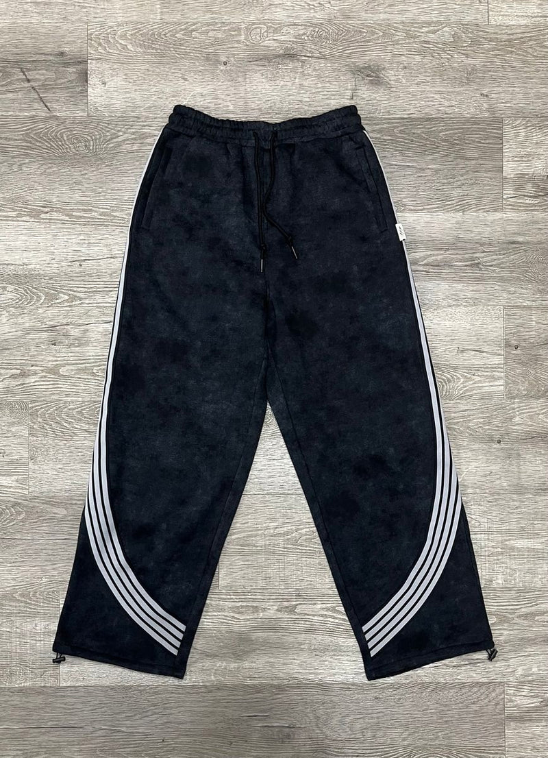 FLEECE STRIPED BAGGY PANTS (P1231)