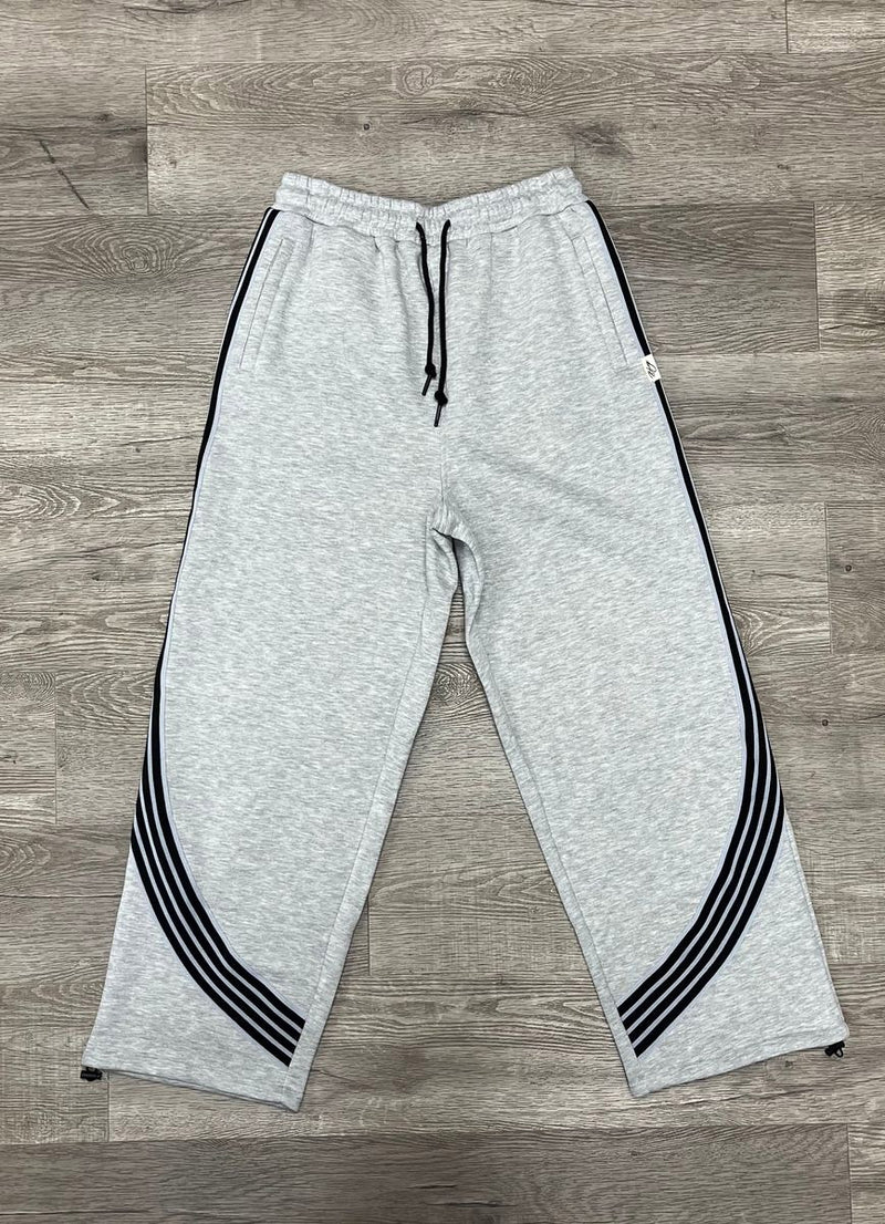 FLEECE STRIPED BAGGY PANTS (P1231)